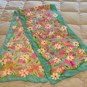 Lilly Pulitzer breast cancer awareness Floral Paisley Silk Scarf